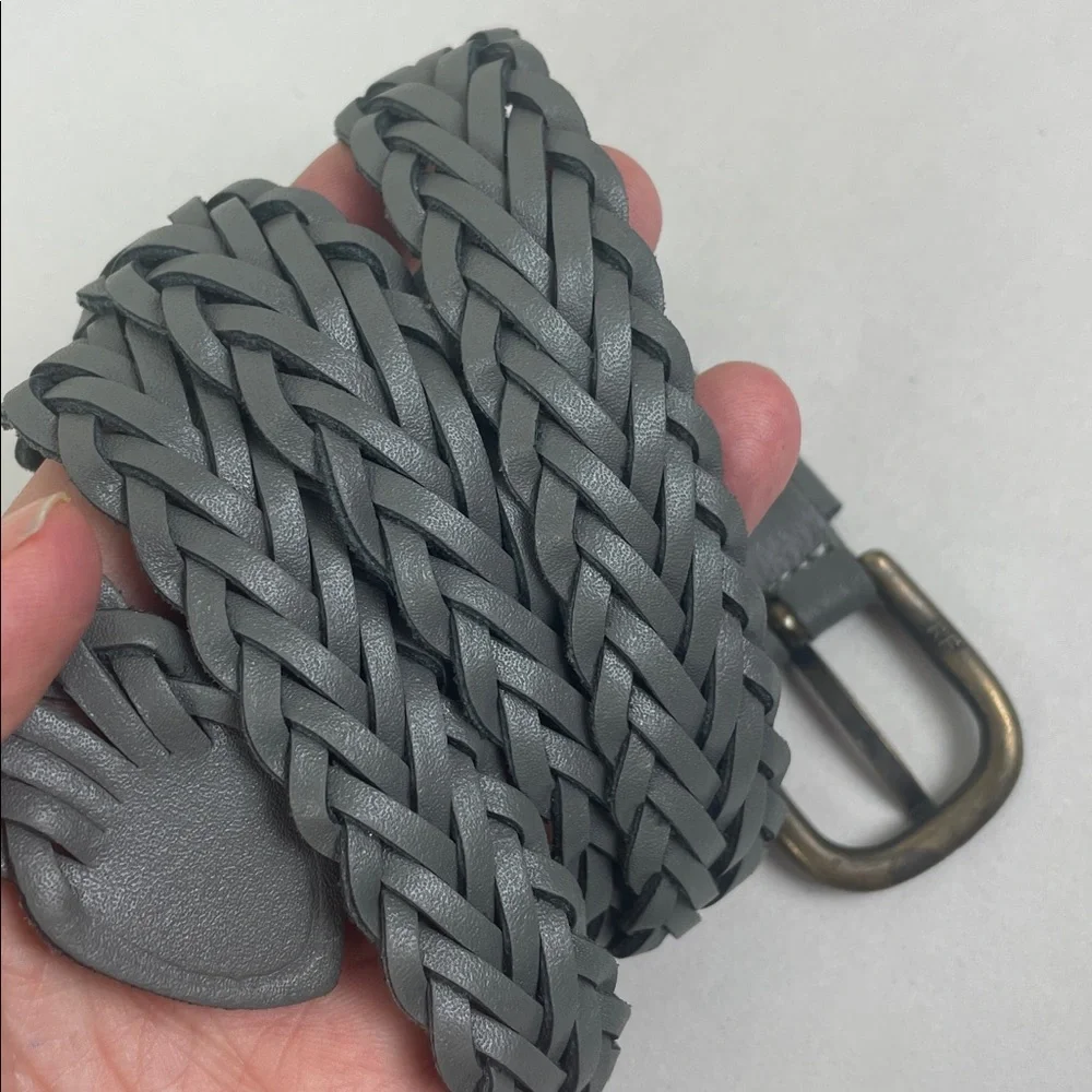 Vintage Belt Braided Leather Gray - Picture 9 of 10